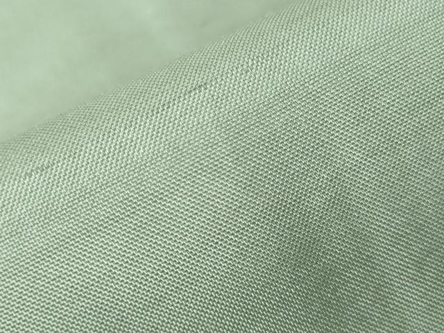 平和屋着物▽上質な紬 単衣 錆青磁色 正絹 逸品 未使用 DABG0036az
