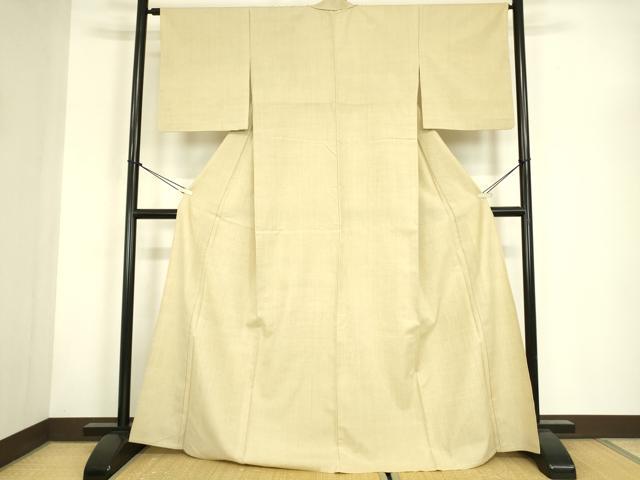平和屋着物▽結城紬 単衣 蒸栗色 正絹 逸品 DABG0039az
