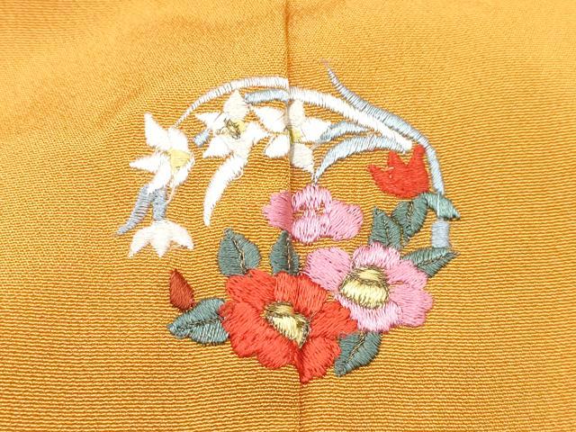 平和屋着物∵女の子 十三参り 子供 祝着 友禅 作家物 草花文 暈し染め 逸品 DABE7307ma