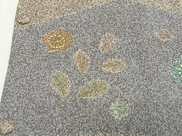 平和屋着物∞道行コート 草花文 金糸 正絹 逸品 未使用 CABG3906ua
