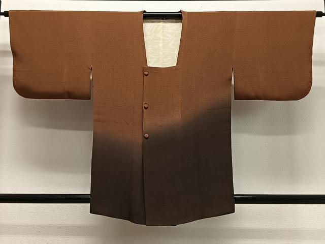 平和屋着物∞道行コート 霞文 暈し染め 鬼しぼ縮緬 正絹 逸品 CABG3908ua