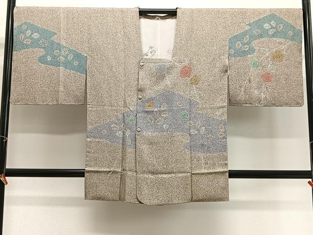 平和屋着物∞道行コート 草花文 金糸 正絹 逸品 未使用 CABG3906ua