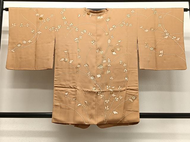 平和屋着物∞道行コート 枝花文 金彩 三越扱い 正絹 逸品 CABG3917ua