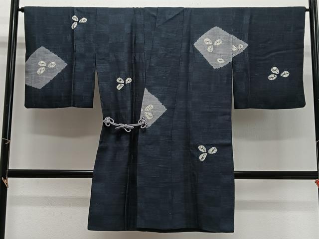 平和屋着物∞道中着 絞り 舞葉文 ロング丈 正絹 逸品 CABG3912ua