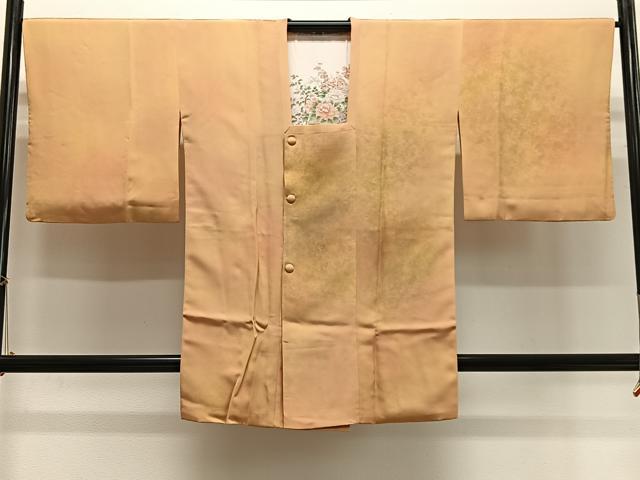 平和屋着物∞人間国宝 福田喜三郎 道行コート 陶器花文 暈し染め 金銀彩 正絹 逸品 CABG3939ua