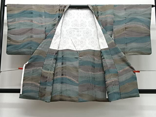 平和屋着物∞道行コート 霞文 正絹 逸品 CABG3929ua