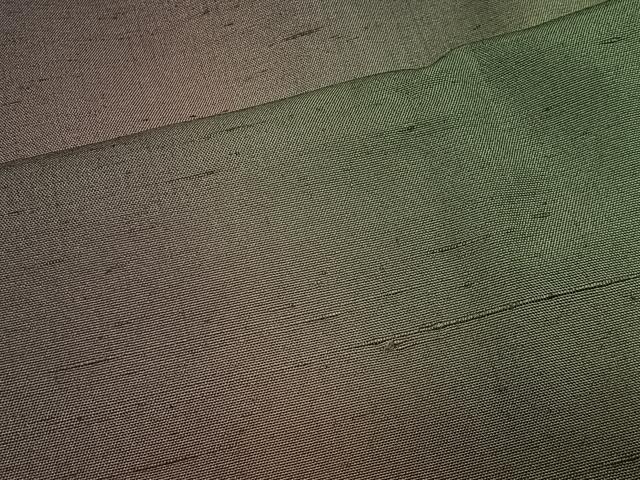 平和屋着物∞道中着 紬地 格子 霞文 暈し染め 正絹 逸品 CABG3924ua