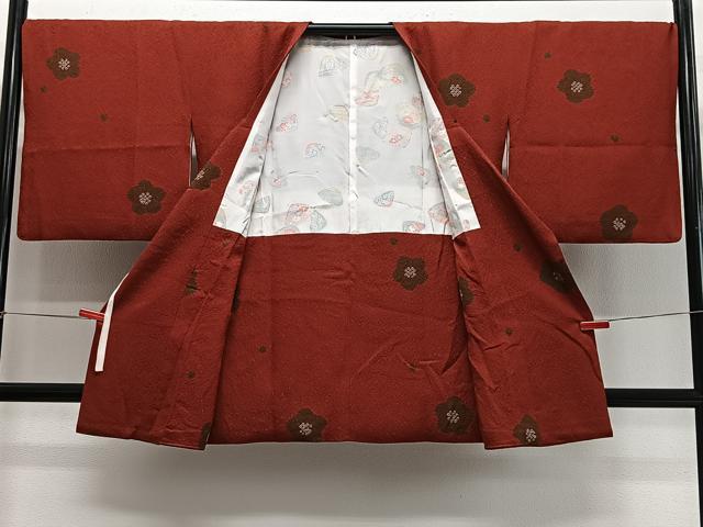 平和屋着物∞道行コート 絞り 舞花文 正絹 逸品 CABG3920ua