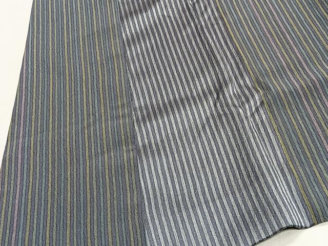 平和屋着物∞道中着 縞 ロング丈 正絹 逸品 CABG3930ua