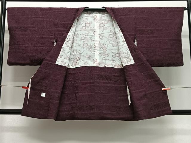 平和屋着物∞道行コート 花唐草地紋 高島屋扱い 正絹 逸品 CABG3944ua