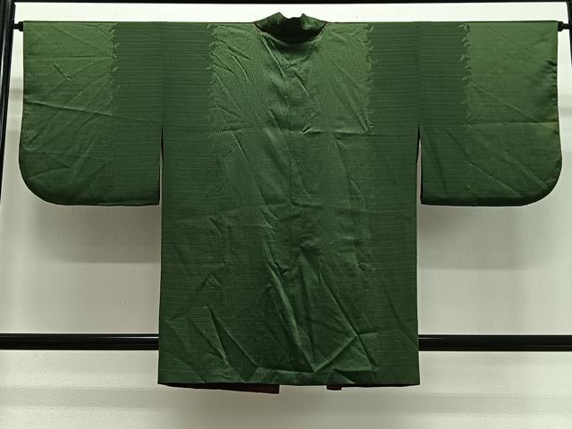 平和屋着物∞道中着 リバーシブル 老竹色 葡萄茶色 正絹 逸品 CABG3921ua