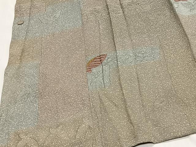 平和屋着物∞道行コート 地紋起こし 舞蝶文 正絹 逸品 CABG3942ua