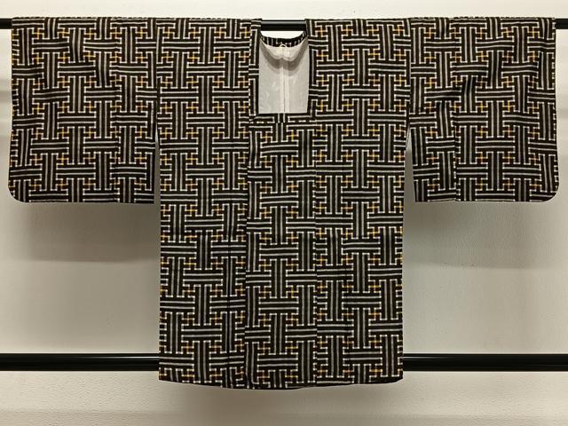 平和屋着物∞本場大島紬 龍郷絣 秋名バラ 羽織 正絹 逸品 CABG3923ua