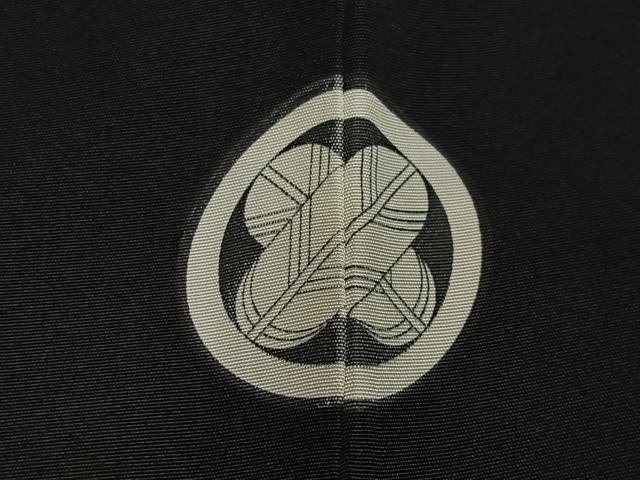 平和屋着物∞男性 長羽織 黒紋付 正絹 逸品 CABG3956ua