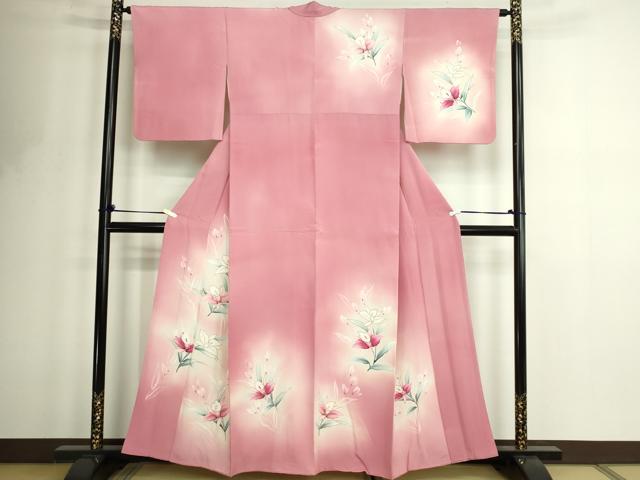 平和屋着物■訪問着 草花文 暈し染め 金彩 正絹 逸品 DABF8719sf