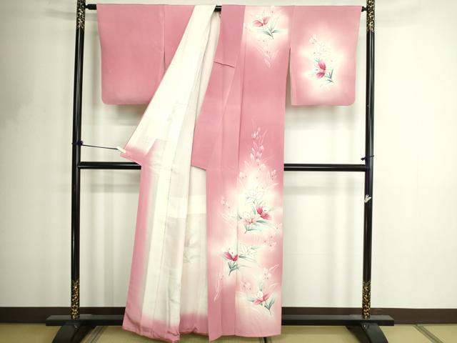 平和屋着物■訪問着 草花文 暈し染め 金彩 正絹 逸品 DABF8719sf