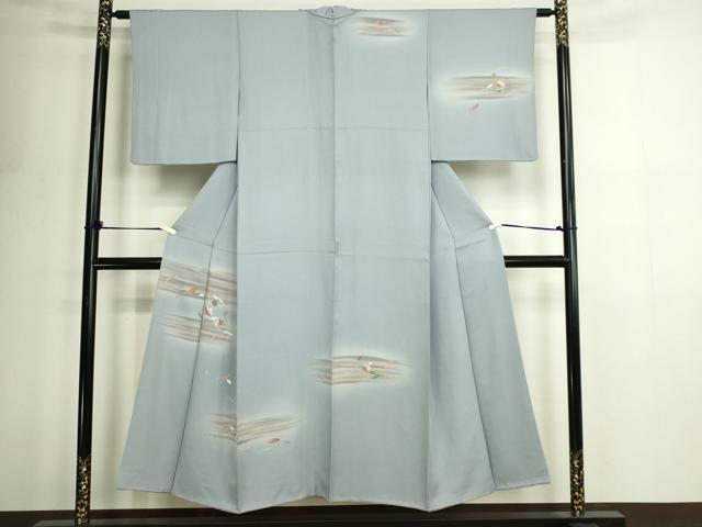 平和屋着物■訪問着 友禅 舞葉文 暈し染め 正絹 逸品 DABF8732sf