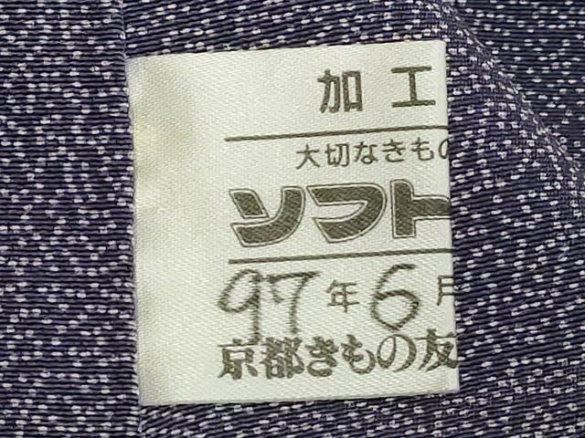 平和屋着物■江戸小紋 文字小紋柄 京都きもの友禅扱い 無病息災 正絹 逸品 未使用 DABF9717cd