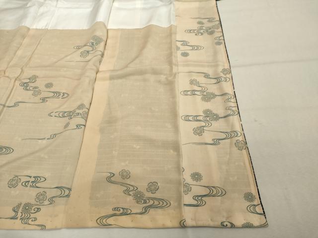 平和屋着物■上質な小紋 舞蝶文 黒地 正絹 逸品 DABF9704cd