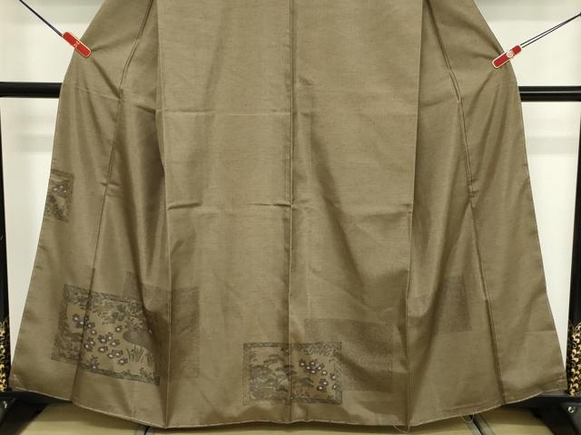 平和屋着物■訪問着 本場大島紬 色紙重ね花文 金彩 正絹 逸品 未使用 DABF9725cd