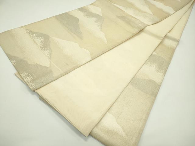 平和屋着物*夏物 六通柄袋帯 遠山文 金糸 正絹 逸品 CABG7465rv