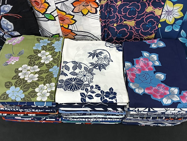 平和屋着物■浴衣 まとめて 45点 蝶 薔薇 花柄 型染め 暈し染め など 着用可能多数 未使用品あり mmm1048