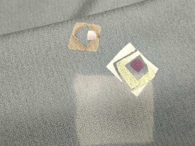 平和屋着物▽訪問着 単衣 駒刺繍 箔散らし文 金彩 正絹 逸品 DABF5839du