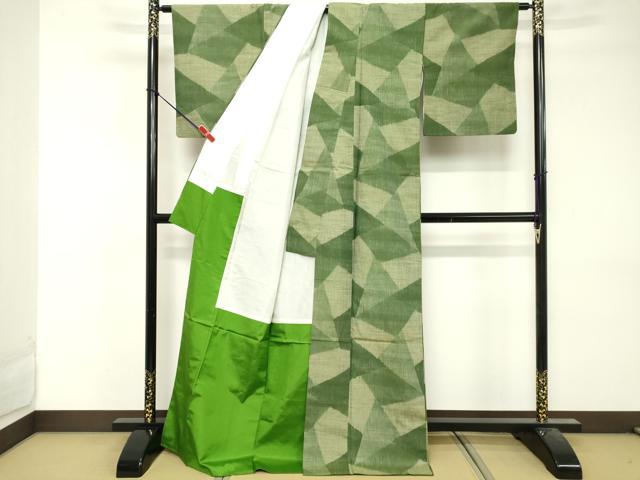平和屋着物■上質な紬 霞文 ロング丈 正絹 逸品 DABF9781cd