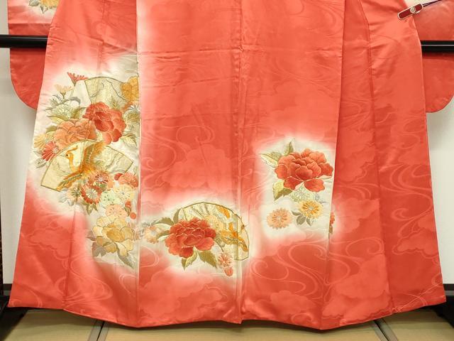 平和屋着物■豪華振袖 総刺繍 駒刺繍 地紙花鳥文 暈し染め 金銀糸 正絹 逸品 DABF9787cd