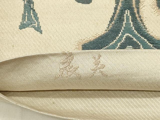平和屋着物◎六通柄袋帯 更紗花鳥文 金糸 正絹 逸品 DABF6834qp