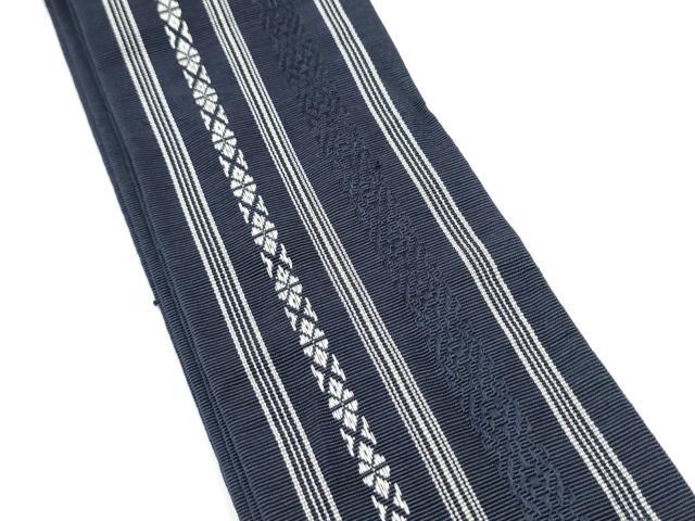 平和屋着物●男性 本場筑前博多織 角帯 献上 正絹 逸品 CABG9084hy
