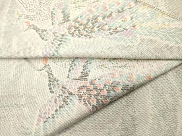 平和屋着物▽上質な紬 単衣 鳳凰 正絹 逸品 DABF2675fe