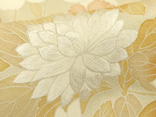 平和屋着物■訪問着 刺繍 枝花文 正絹 逸品 DABF9846cd
