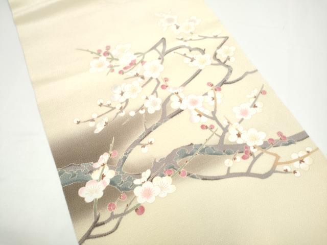平和屋着物●九寸開き名古屋帯 枝梅文 鬼しぼ縮緬 正絹 逸品 CABG9164hy
