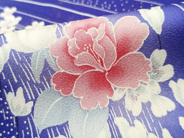 平和屋着物■上質な小紋 草花文 暈し染め 正絹 逸品 DABF9191qa