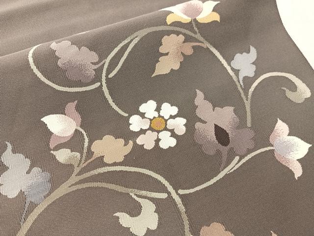平和屋着物●爪掻き本綴れ 八寸名古屋帯 更紗唐草文 金糸 正絹 逸品 CABH4492vp