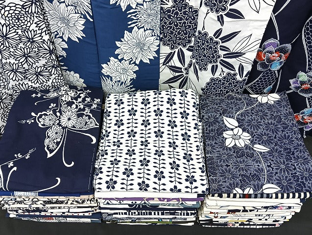 平和屋着物■浴衣 まとめて 45点 蝶 紫陽花 花柄 型染め など 着用可能多数 未使用品あり mmm1069
