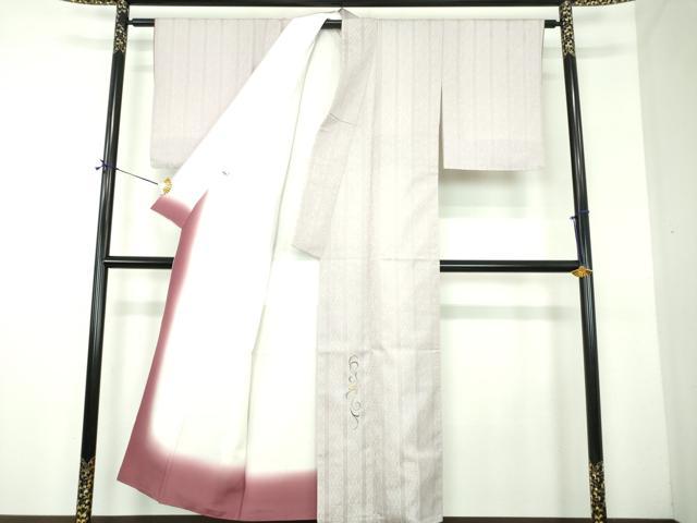 平和屋着物●京都西陣・想屋謹製 色留訪問着 お召地 総刺繍 月兎 花唐草 金銀糸 やまと誂製 正絹 逸品 DABF7500ps