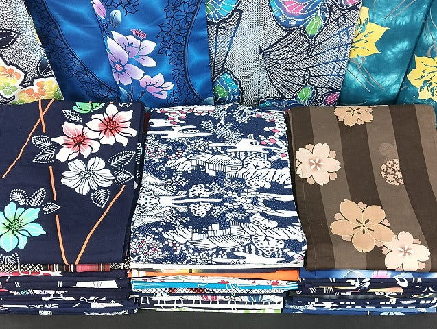 平和屋着物■浴衣 まとめて 45点 蝶 風景 紫陽花 薔薇 花柄 型染め など 着用可能多数 未使用品あり mmm1077