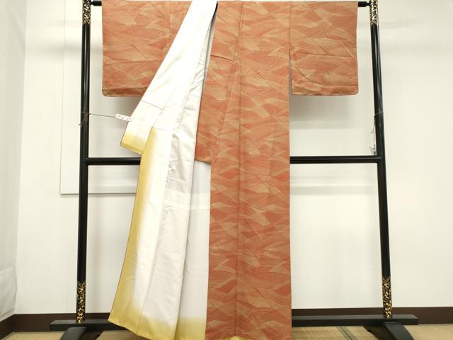 平和屋着物■上質な小紋 抽象文 正絹 逸品 CABH0866ou