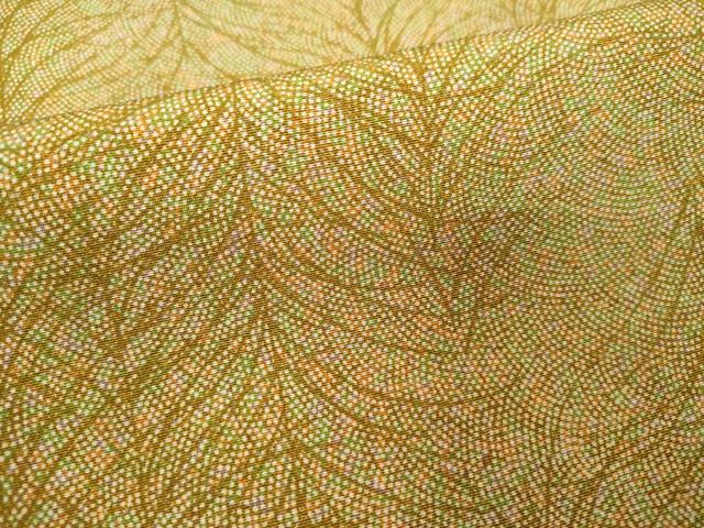 平和屋着物■上質な小紋 鮫小紋柄 草葉文 正絹 逸品 DABF9945cd