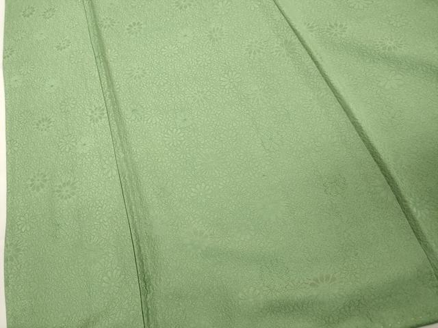 平和屋着物■上質な色無地 舞花地紋 裏葉柳色 正絹 逸品 DABF9943cd