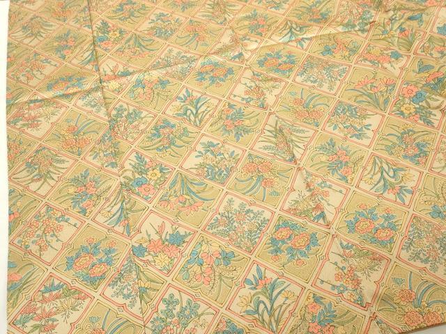 平和屋着物■上質な小紋 菱花文 正絹 逸品 DABF9958cd