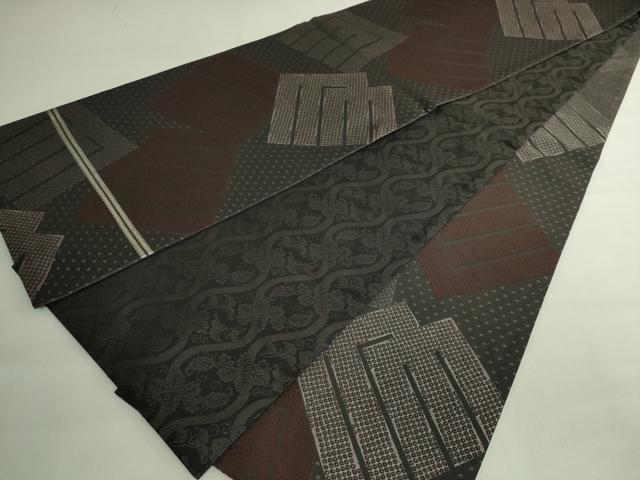 平和屋本店●極上 創業200年・7代目永治屋清左衛門 両面 六通柄袋帯 唐織 源氏香文 逸品 DZAB7283kh6