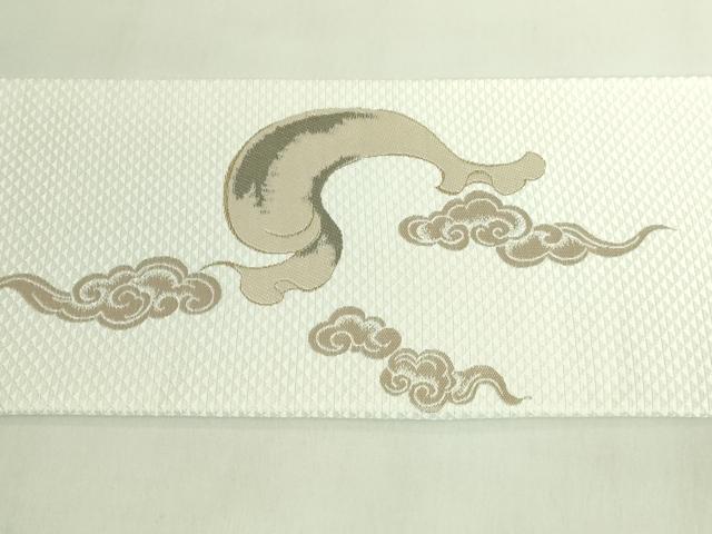 平和屋着物●極上 西陣 辻梅機業店謹製 九寸名古屋帯 風神雷神 金糸 証紙付き 逸品 DZAB7311kh6