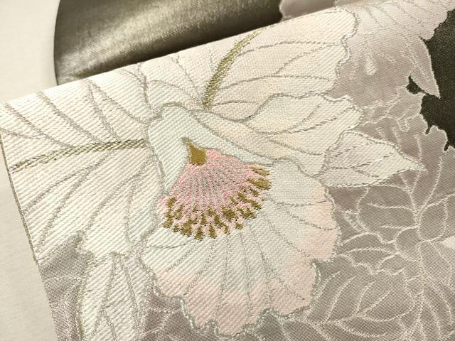 平和屋着物▼六通柄袋帯 草花 金銀糸 正絹 逸品 DABF2838fe