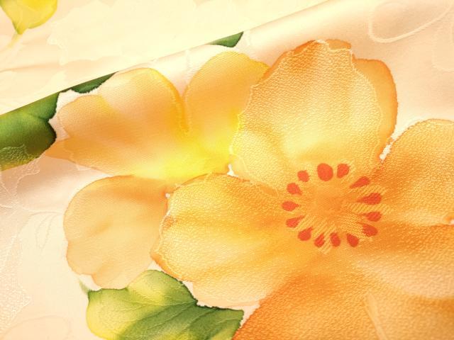 平和屋着物▼上質な小紋 地紋起こし 舞花 正絹 逸品 DABF2879fe