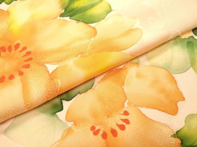平和屋着物▼上質な小紋 地紋起こし 舞花 正絹 逸品 DABF2879fe