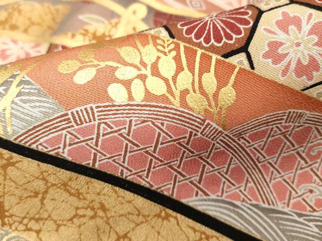 平和屋着物■豪華黒留袖 駒刺繍 御所車吉祥文 鶴 金彩 正絹 逸品 DABF9997cd
