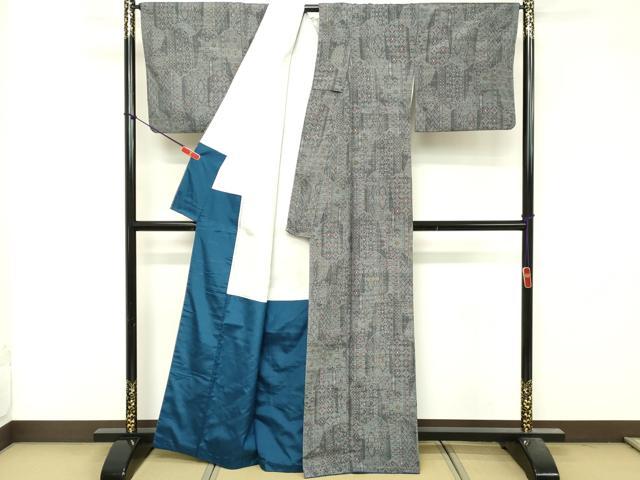 平和屋着物■上質な紬 抽象文様 正絹 逸品 DABG6531cd